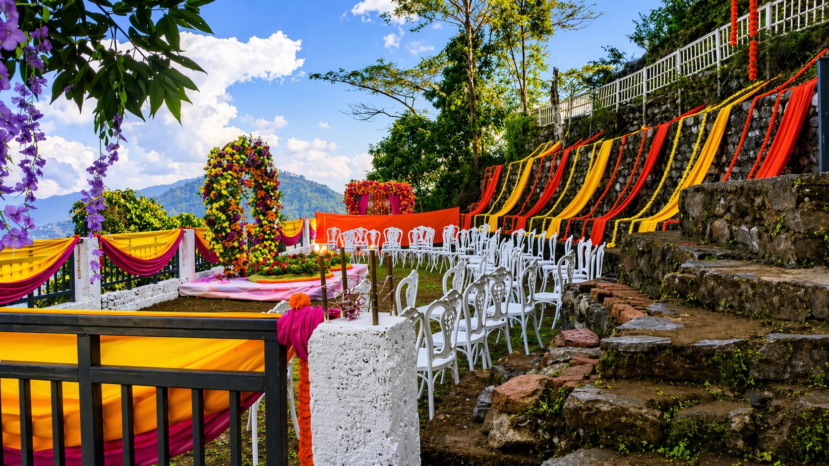 Wedding ceremony at Yuru Retreat